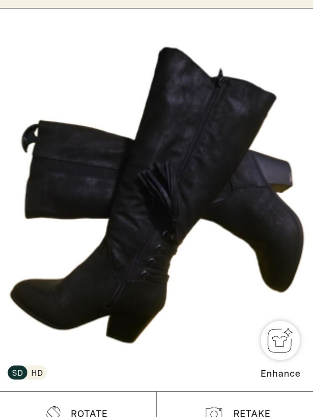 Tall Boot Wide Calf Boot Block Heel Lace Detail